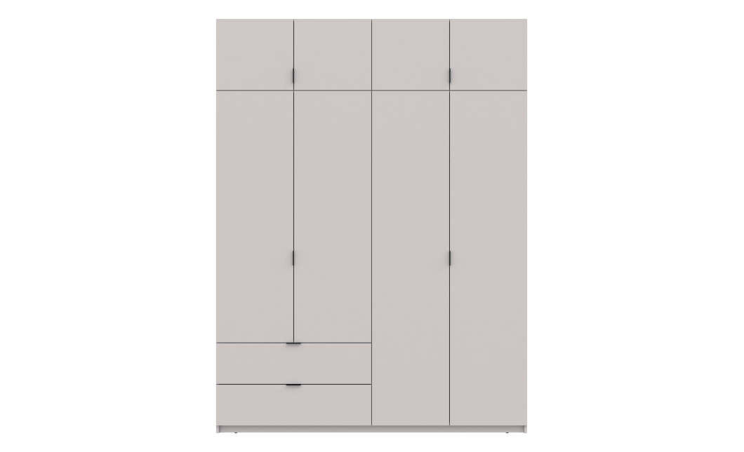 Kleiderschrank Doros Lukas mit Drehtüren Kaschmir 180x50x240 (80737729)