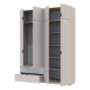 Kleiderschrank Doros Lukas mit Drehtüren Kaschmir 180x50x240 (80737729)