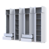 Kleiderschrank-Set Doros Lukas Weiß 4+4 Türen 320x50x240 (42005126)