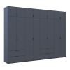 Kleiderschrank-Set Doros Lukas Graphitgrau 4+4 Türen 320x50x240 (42005129)