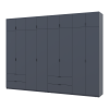 Kleiderschrank-Set Doros Lukas Graphitgrau 4+4 Türen 320x50x240 (42005129)