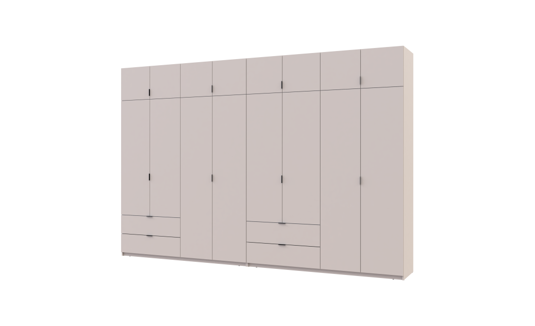 Kleiderschrank-Set Doros Lukas Kaschmir 4+4 Türen 360x50x240 (42005144)