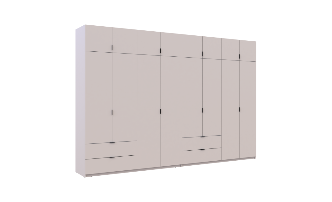 Kleiderschrank-Set Doros Lukas Kaschmir 4+4 Türen 360x50x240 (42005144)