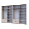 Kleiderschrank-Set Doros Lukas Kaschmir 4+4 Türen 360x50x240 (42005144)