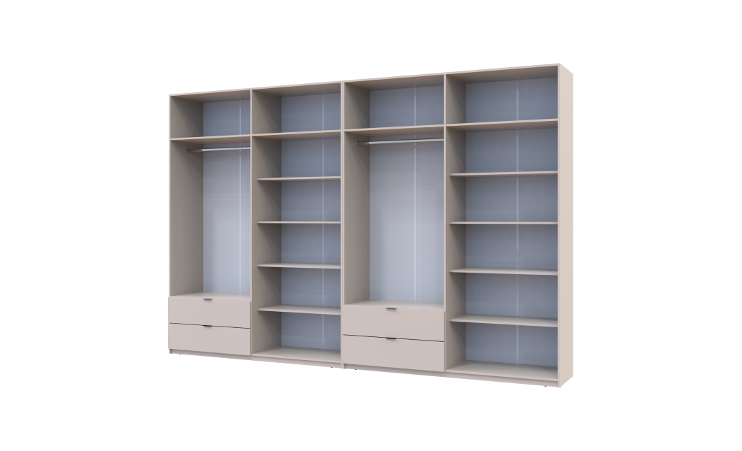 Kleiderschrank-Set Doros Lukas Kaschmir 4+4 Türen 360x50x240 (42005144)