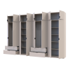 Kleiderschrank-Set Doros Lukas Kaschmir 4+4 Türen 360x50x240 (42005144)