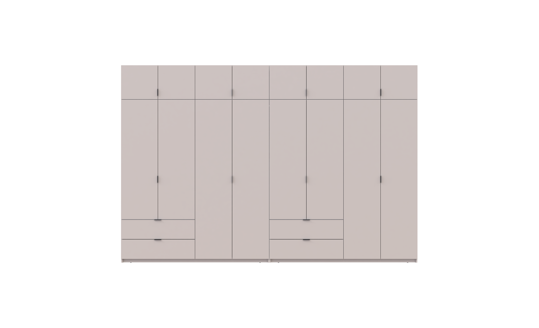 Kleiderschrank-Set Doros Lukas Kaschmir 4+4 Türen 360x50x240 (42005144)