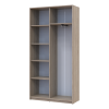 Kleiderschrank Doros Student mit Drehtüren Sonoma Eiche / Weiß 90x38x180 (40908067)