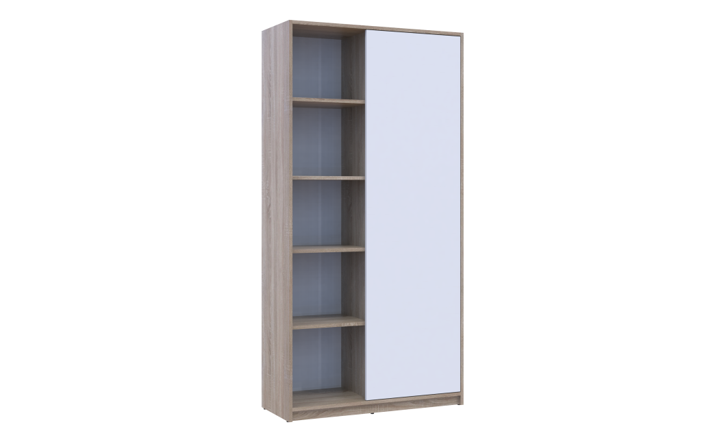 Kleiderschrank Doros Student mit Drehtüren Sonoma Eiche / Weiß 90x38x180 (40908067)