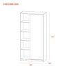 Kleiderschrank Doros Student mit Drehtüren Sonoma Eiche / Weiß 90x38x180 (40908067)