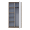 Kleiderschrank Doros Student mit Drehtüren Sonoma Eiche / Weiß 90x38x180 (40908067)
