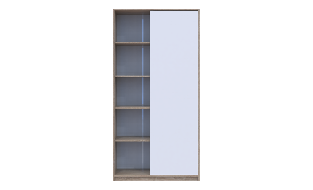 Kleiderschrank Doros Student mit Drehtüren Sonoma Eiche / Weiß 90x38x180 (40908067)