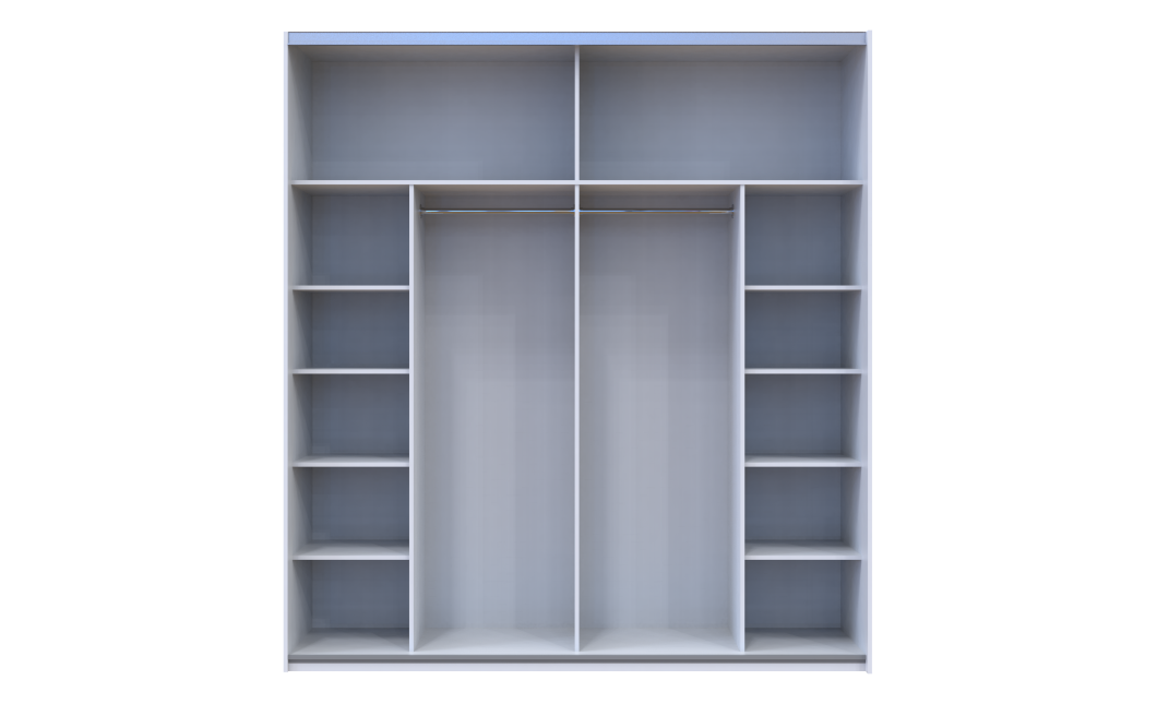 Kleiderschrank Doros G-Caiser Schiebetüren Weiß Graphit Eiche 220x60x240 (44900282)