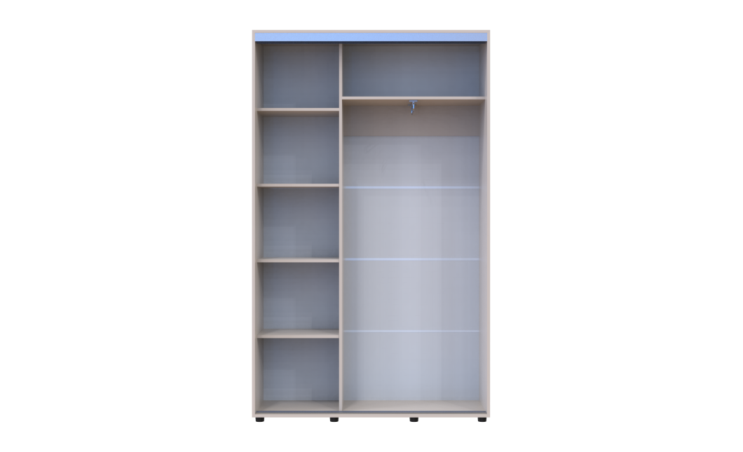 Kleiderschrank Doros Sigma Slim Schiebetüren Kaschmir 2 Türen 130x45x214.4 (42005447)