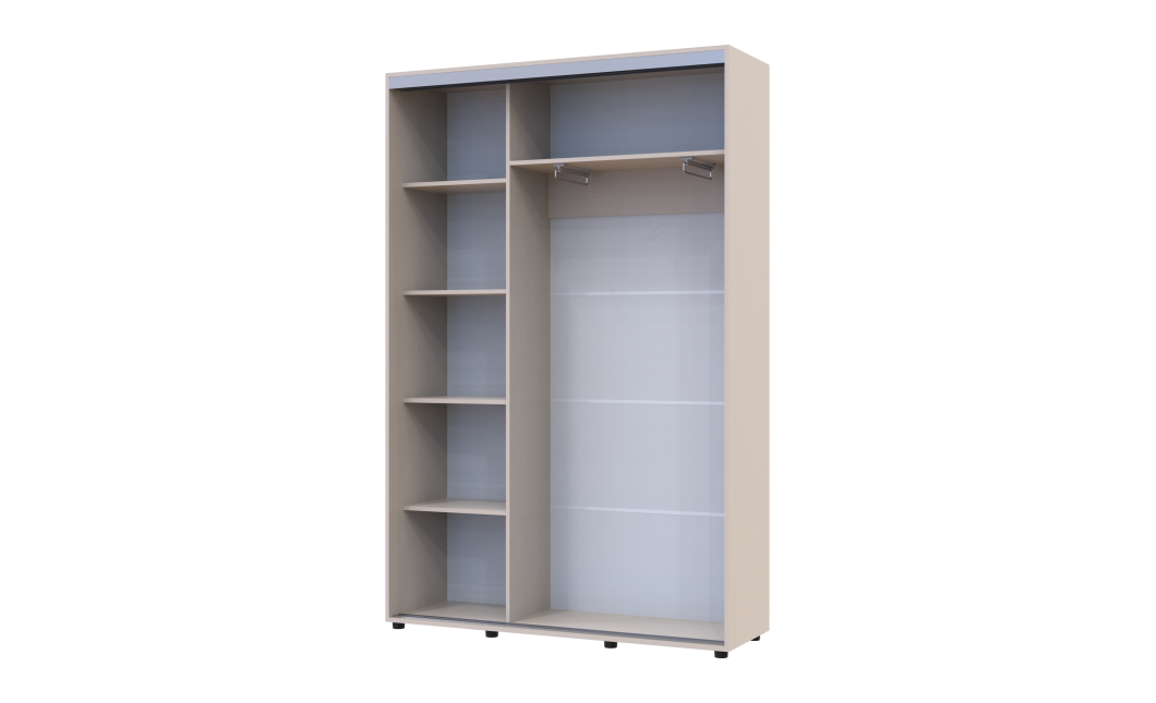 Kleiderschrank Doros Sigma Slim Schiebetüren Kaschmir 2 Türen 140x45x214.4 (42005448)