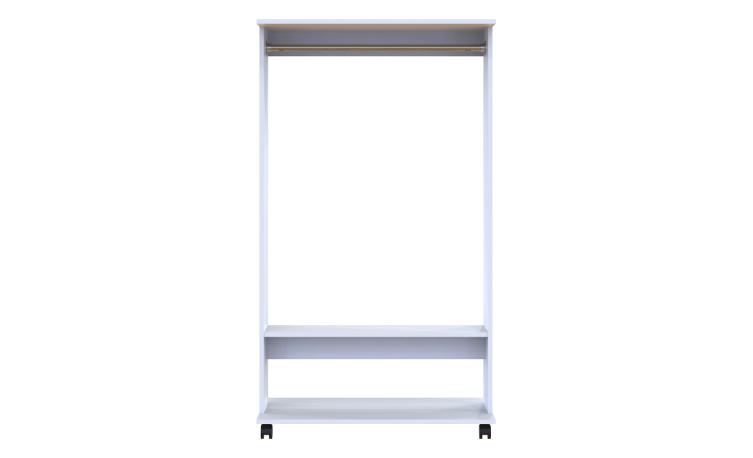 Kleiderständer Doros D2 Weiß 85x41,6x150 (41510080)