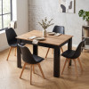Essgruppe: Tisch NP 120x80 Craft / Schwarz + 4 Stühle MARK Schwarz (100408194)