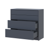 Kommode Doros Dale Graphitgrau 4 Schubladen 90x41x85 (41516236)