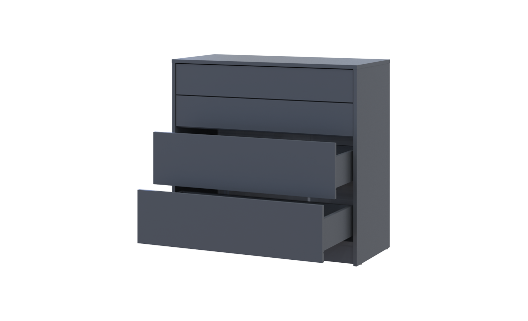 Kommode Doros Dale Graphitgrau 4 Schubladen 90x41x85 (41516236)