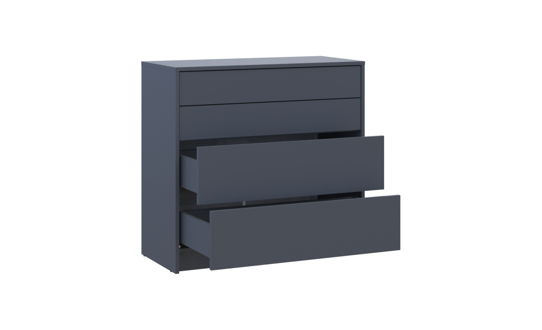 Kommode Doros Dale Graphitgrau 4 Schubladen 90x41x85 (41516236)