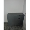 Kommode Doros Ron 1 Graphitgrau 1 Türen 4 Schubladen 80x38x81 (41516006)