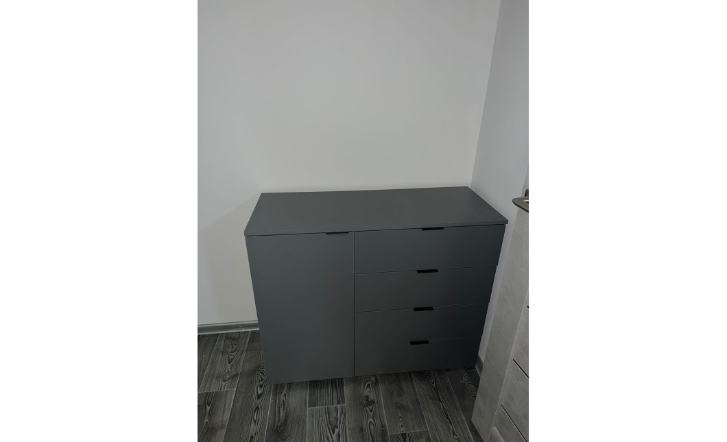 Kommode Doros Ron 1 Graphitgrau 1 Türen 4 Schubladen 80x38x81 (41516006)