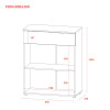 Kommode Doros Ron 2 Kaschmir 2 Türen 1 Schublade 80x38x100 (41516044)