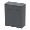 Kommode Doros Ron 2 Graphitgrau 2 Türen 1 Schublade 80x38x100 (41516004)