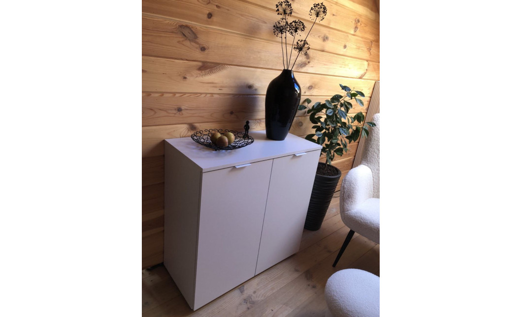 Kommode Doros Ron 3 Weiß 2 Türen 80x38x81 (41516001)