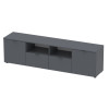 Kommode Doros Ron 4 Graphitgrau 2 Türen 2 Schubladen 180x38x50 (44900234)