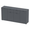 Kommode Doros Ron 7 Graphitgrau 4 Türen 2 Schubladen 160x38x81 (44900236)