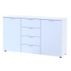 Kommode Doros Ron 5 Weiß 2 Türen 4 Schubladen 140x38x81 (44900223)