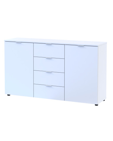 Kommode Doros Ron 5 Weiß 2 Türen 4 Schubladen 140x38x81 (44900223)