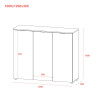 Kommode Doros Ron 6 Kaschmir 3 Türen 120x38x100 (41516048)