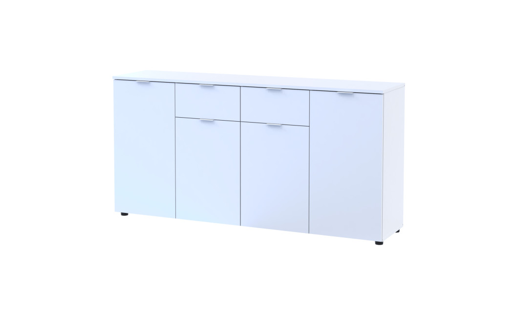 Kommode Doros Ron 7 Weiß 4 Türen 2 Schubladen 160x38x81 (44900222)