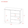 Kommode Doros GC1 Kaschmir 100x40x81,7 (41510134)