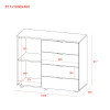 Kommode Doros GC1 Kaschmir 100x40x81,7 (41510134)