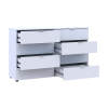 Kommode Doros Ron 8 Weiß 8 Schubladen 130x38x81 (41516172)