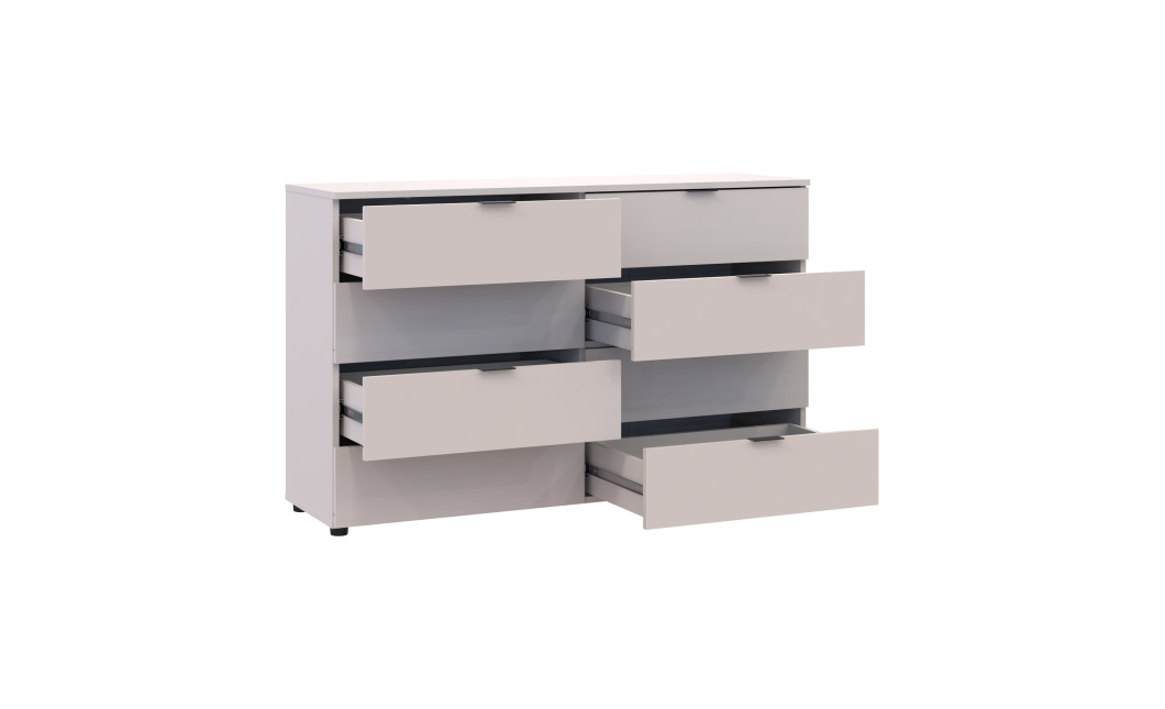 Kommode Doros Ron 8 Kaschmir 8 Schubladen 130x38x81 (41516171)