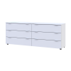 Kommode Doros Ron 9 Weiß 6 Schubladen 160x38x62 (41516175)