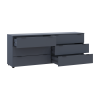 Kommode Doros Ron 9 Graphitgrau 6 Schubladen 160x38x62 (41516176)