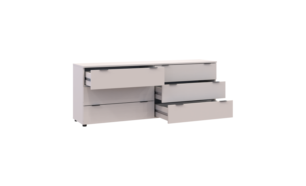 Kommode Doros Ron 9 Kaschmir 6 Schubladen 160x38x62 (41516174)