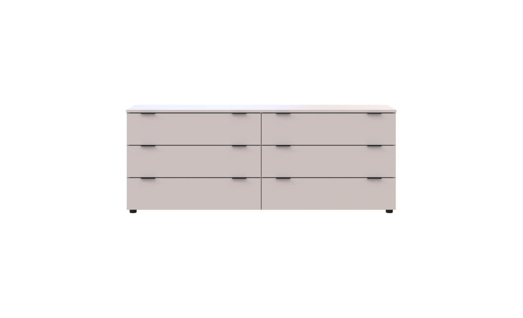 Kommode Doros Ron 9 Kaschmir 6 Schubladen 160x38x62 (41516174)