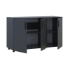 Kommode Doros Thorn Anthrazit 3 Türen 135x51,6x80 (41510173)