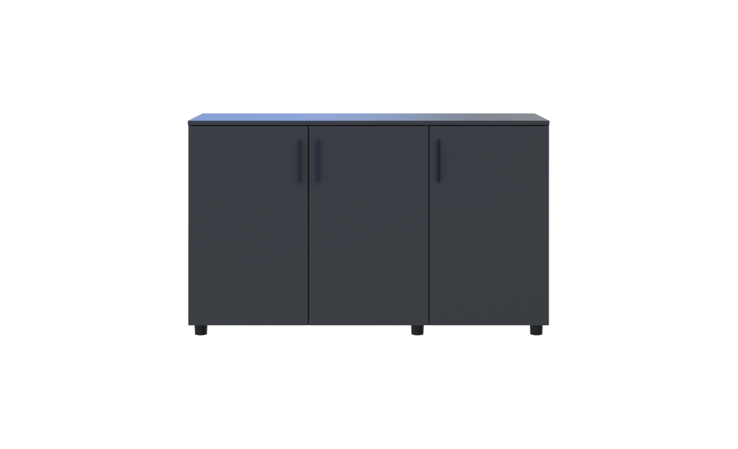 Kommode Doros Thorn Anthrazit 3 Türen 135x51,6x80 (41510173)