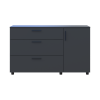 Kommode Doros Thorn Anthrazit 3 Schubladen 1 Tür 135x51,6x80 (41510185)