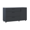 Kommode Doros Thorn Anthrazit 3 Schubladen 1 Tür 135x51,6x80 (41510185)