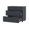 Kommode Doros Thorn Anthrazit 3 Schubladen 90x51,6x80 (41510161)