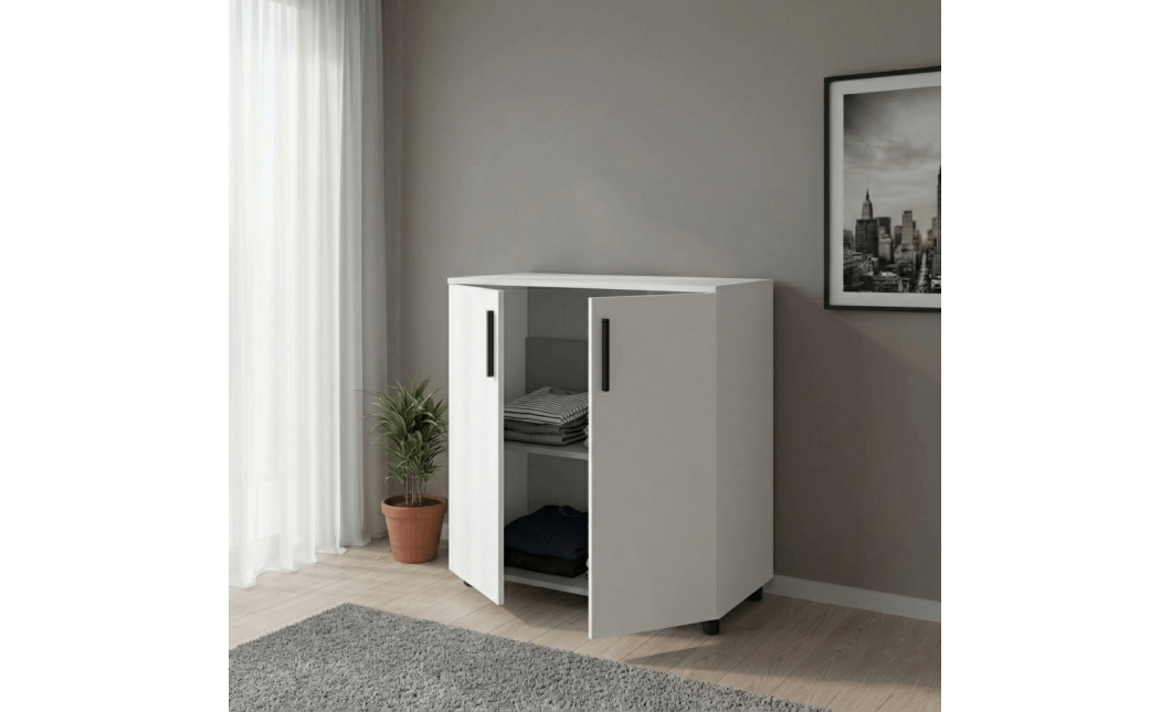 Kommode Doros Thorn Weiß 2 Türen 90x51,6x80 (41510145)
