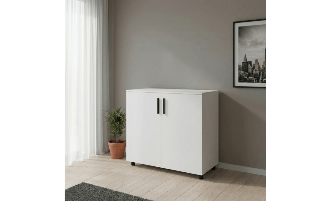 Kommode Doros Thorn Weiß 2 Türen 90x51,6x80 (41510145)